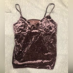 Velvet crop tank